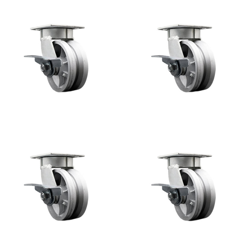 Kingpinless V Groove Semi Caster