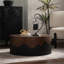 Table basse ronde pour salon en noyer noir à base de piédestal 30,31 pouces