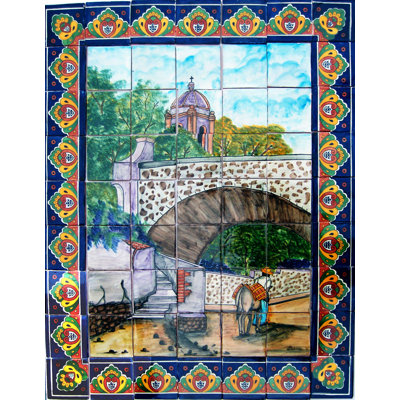 TalaMex Pedestrian Bridge. Clay Talavera Mexican Tile Mural