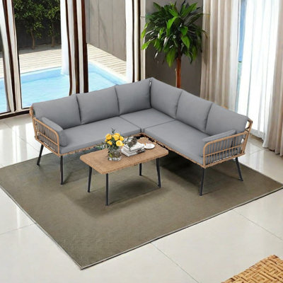 Ebern Designs 4 - Pieces Sectional Sofa