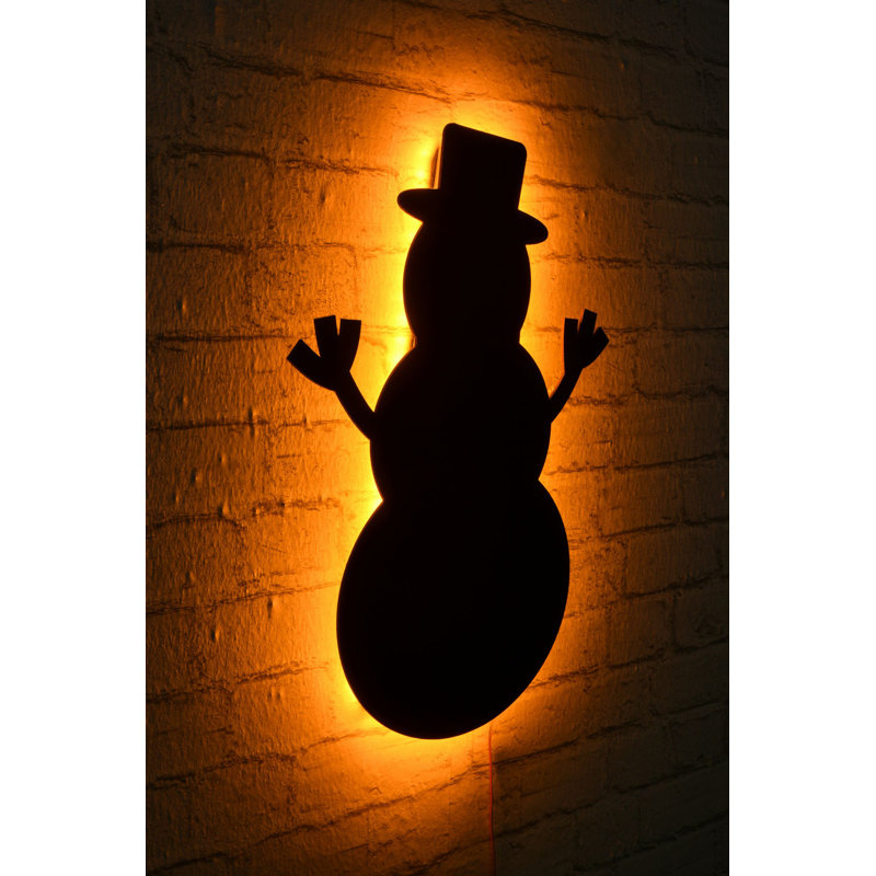 Élégant éclairage décoratif à DEL avec base en panneau de fibres à densité moyenne noir, 9,8 x 13,8 pouces | 60 DEL / m, adaptateur 12 V CC 1 A, cordon de 375 cm | 350 lumens, 3400K lumière chaude, IP20, système de suspension mural intégré, design jaune élégant pour la décoration intérieure