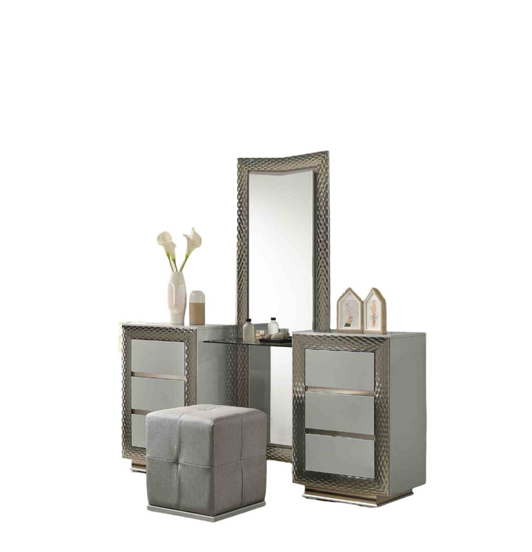 Ensemble de meuble-lavabo 1 pièce avec base de tabouret Glam Style