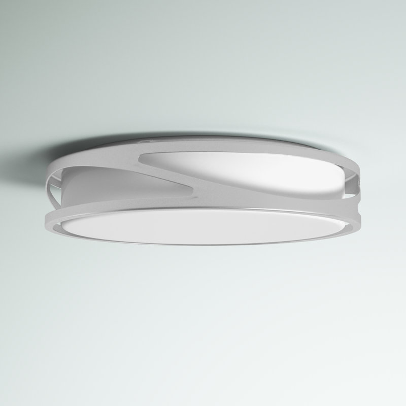Lucia LED Flush Mount, Satin, 4" H x 14" W x 14" D, 3000K