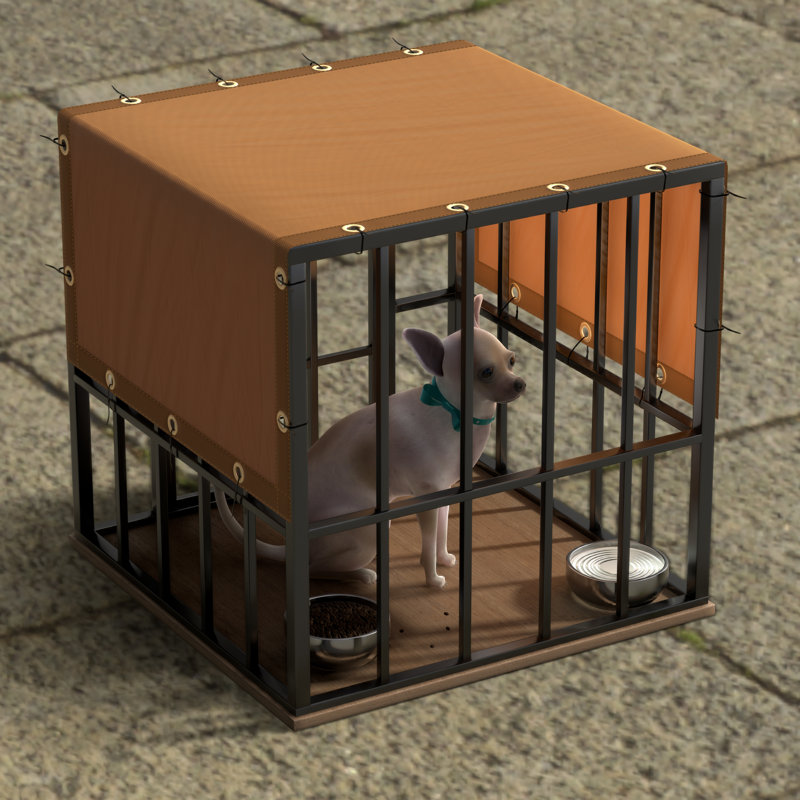 Housse de chenil imperméable pour chien, Café, 6 pi x 6 pi