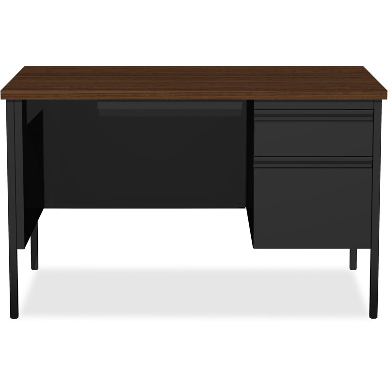 Bureau à caisson simple 48 "Fortress Series, Noyer noir