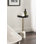 Table d'appoint ronde en bois de manguier et marbre
