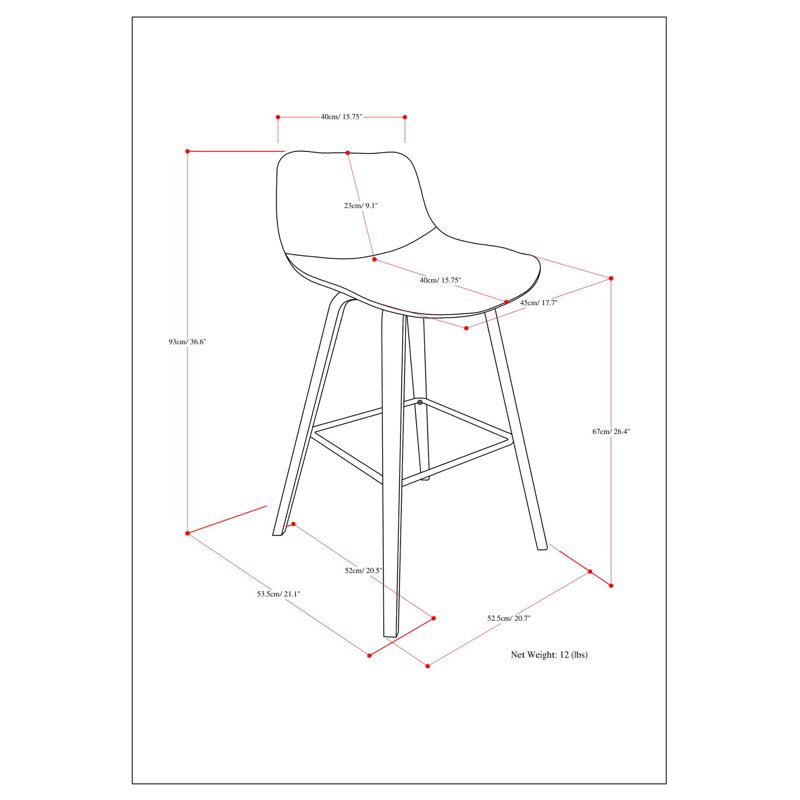 Tabouret à hauteur de comptoir / de bar Bentwood (ensemble de 2), Brun, Crème, crème