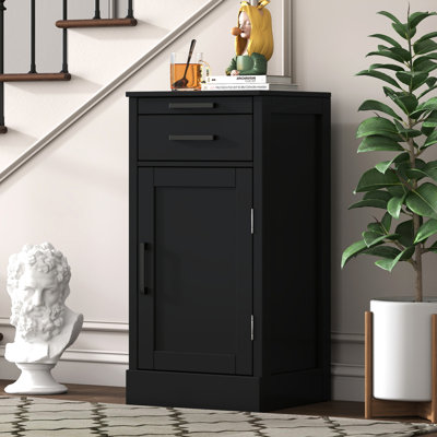 Black Color Modular 24 Wine Bar Cabinet Buffet Cabinet