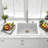 Quartz Composite Drop-In Kitchen Sink 25x22 Inch – Heavy Duty, Non-Porous Quartz, Low Maintenance-115613311