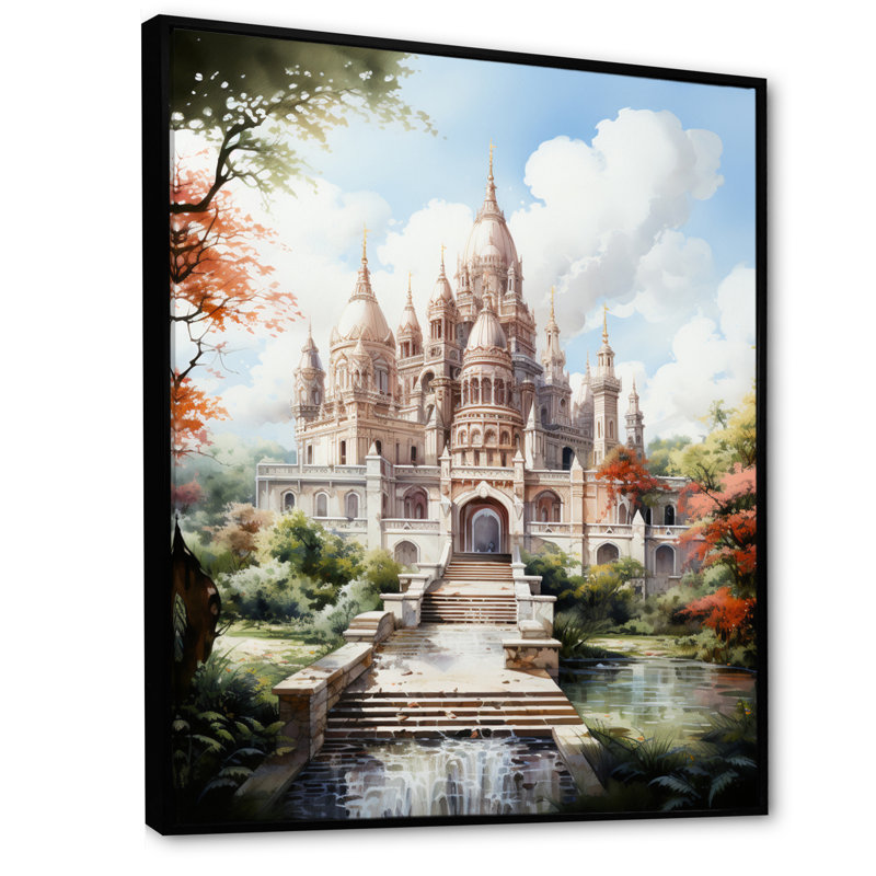 Yétac, art sacré du temple indien de Yétac II - impression, 32" H x 16" W, Cadre flottant noir
