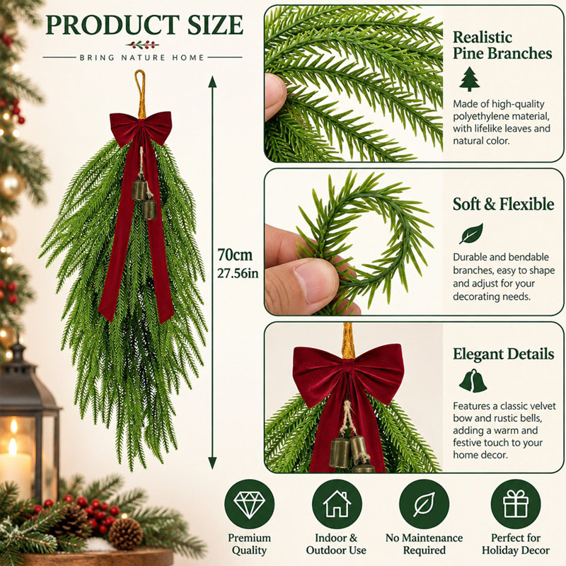 Couronne de Noël 27,56 po Norfolk