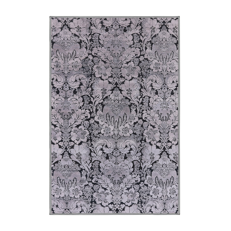 Asdvadzadur Floral Indoor Rug, Rectangle 8' x 10'