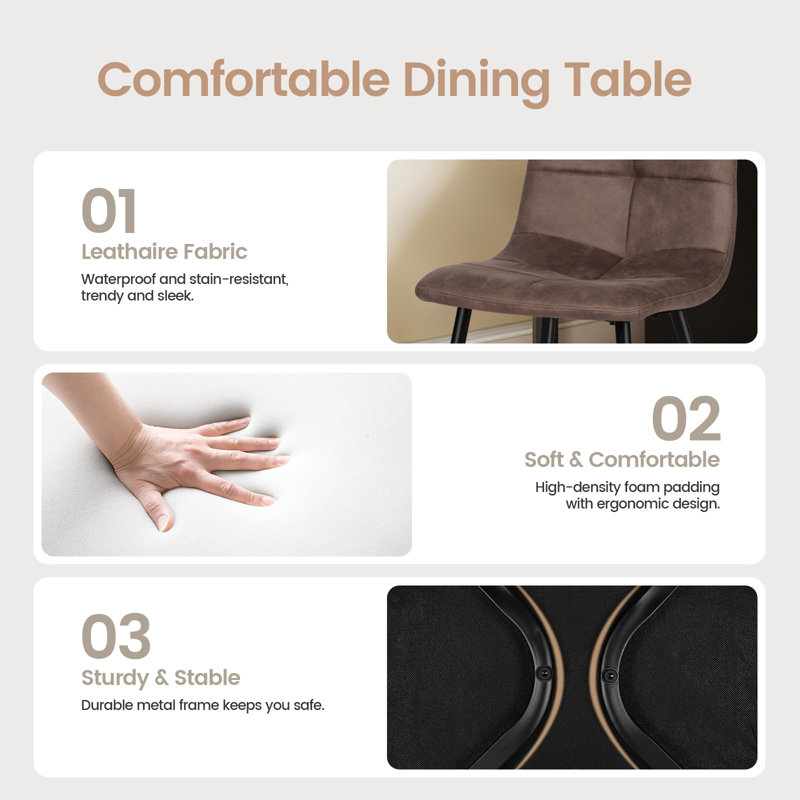 4 - Person Extendable Dining Set, Brown, Grey