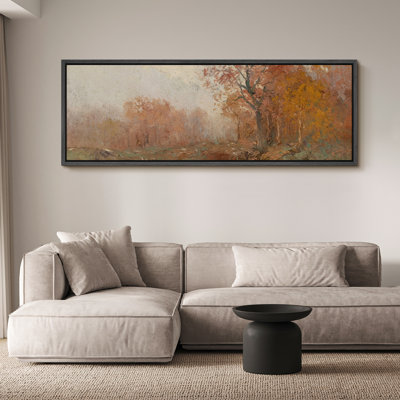 Rustic Countryside " Autumnal Forest Trees Vintage Countryside Scenery Modern Art Relax Calm Warm Extra Large Pictures "