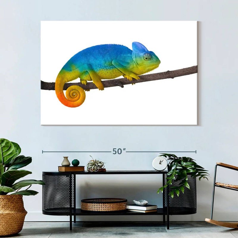 Brampt Vibrant Blue Chameleon, 34" H x 51" W