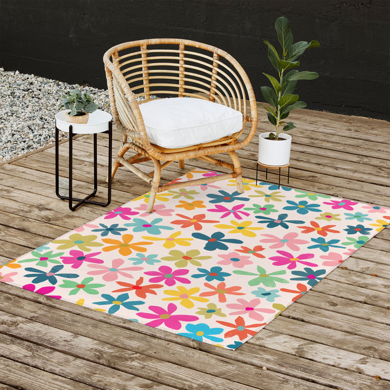 Floral Rug, Rectangle 5' x 7'