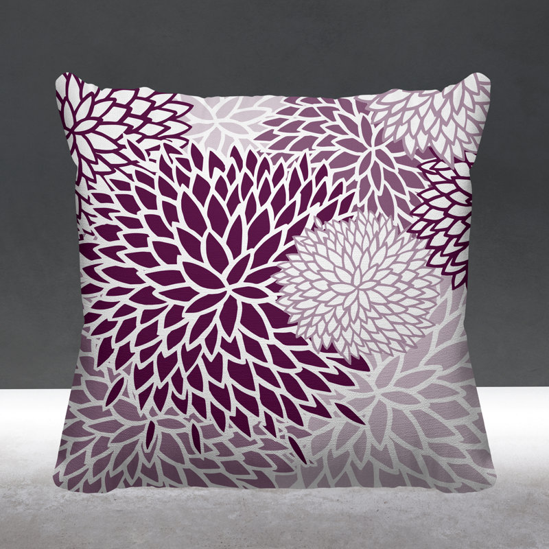 Arlo Outdoor Reversible Throw Pillow, Purple, 15W" x 15H"