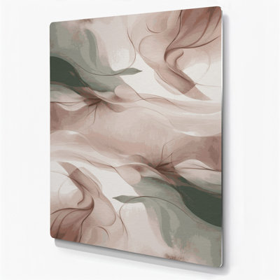 Abstract Landscape 100 Beige Metal Wall Art