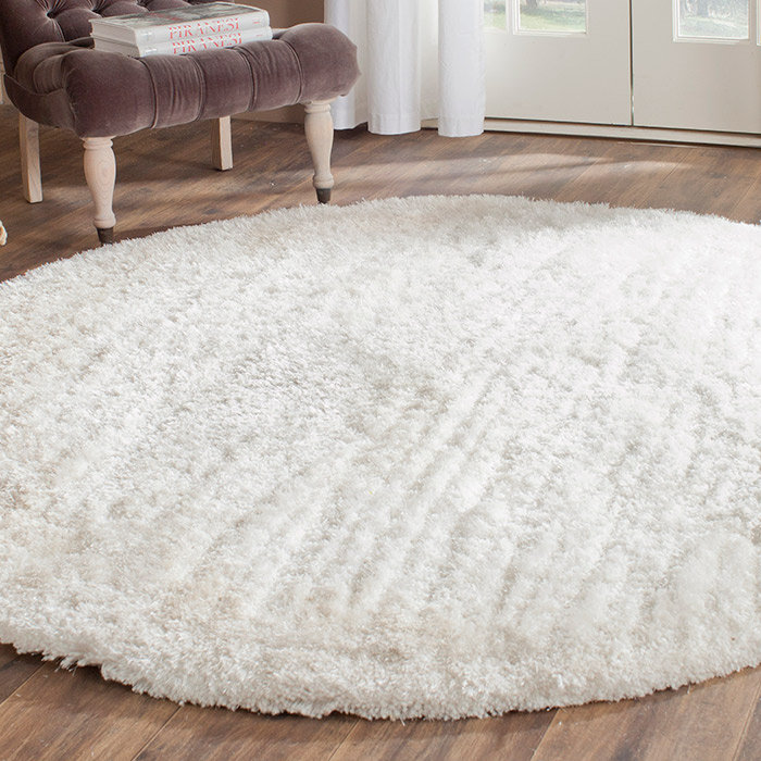 Tapis blanc Delane, Rond 4 pi