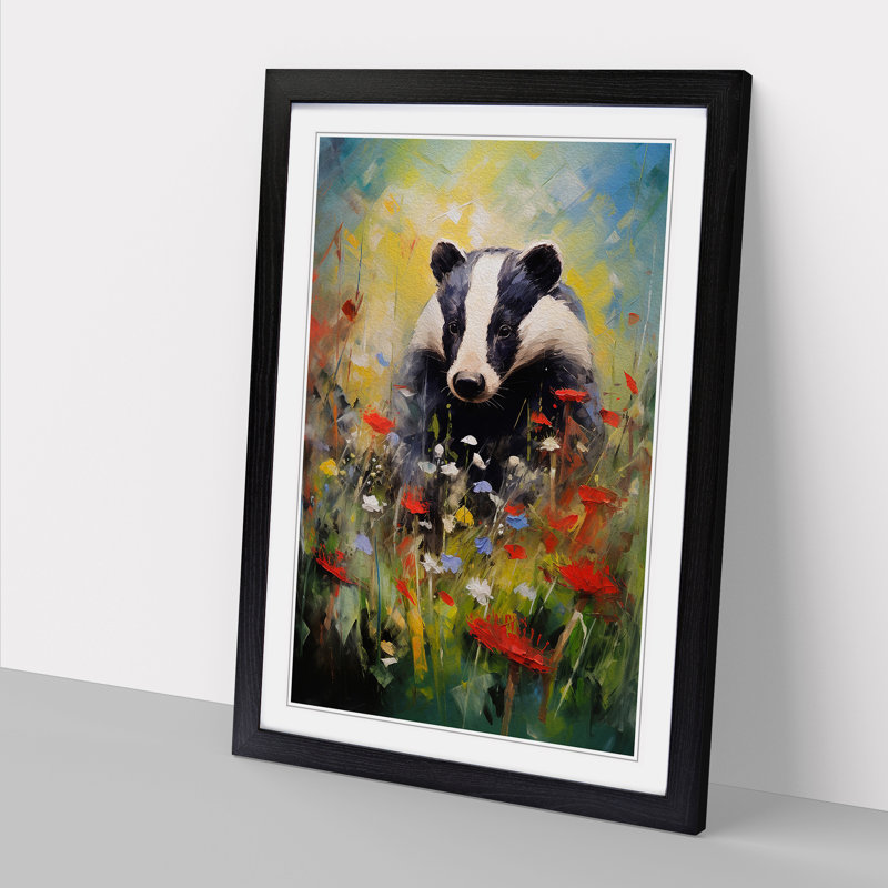 Single Picture Frame Print on Wood, 46cm H x 34cm W, Black Framed