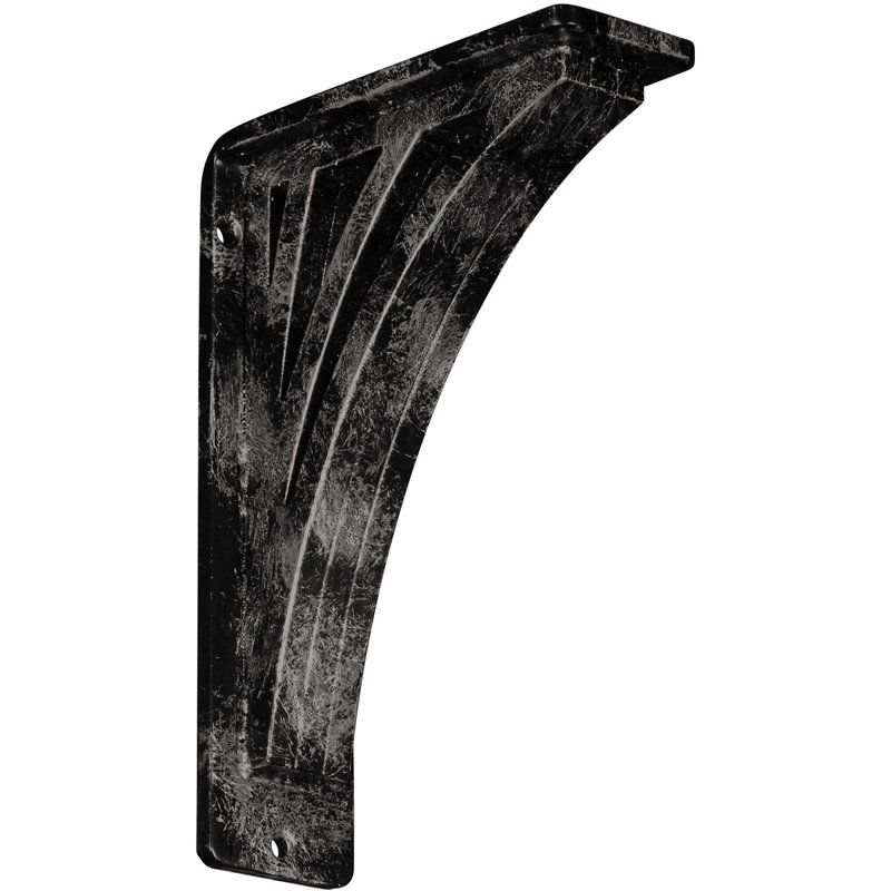 Support en fer forgé Nevio, Argenté antique chaleureux, H 8 po x l 2 po x P 5,5 po