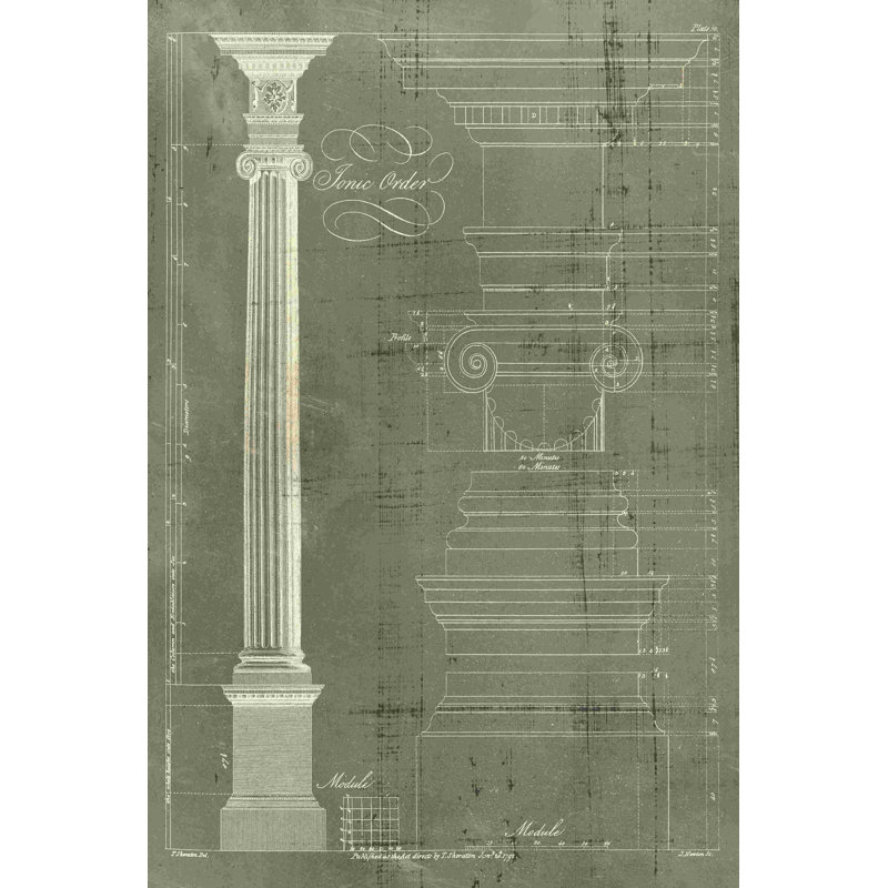" Column Blueprint II " by Thomas Sheraton, 48" H x 32" W  