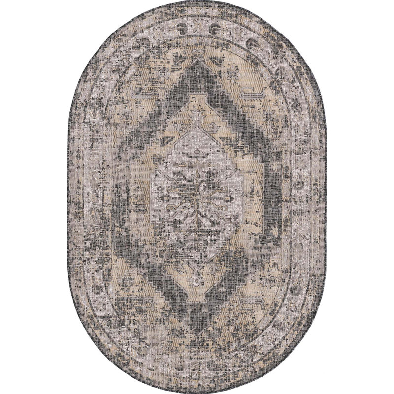 Susan Oriental Indoor / Outdoor Rug, Oval 7'10" x 10'