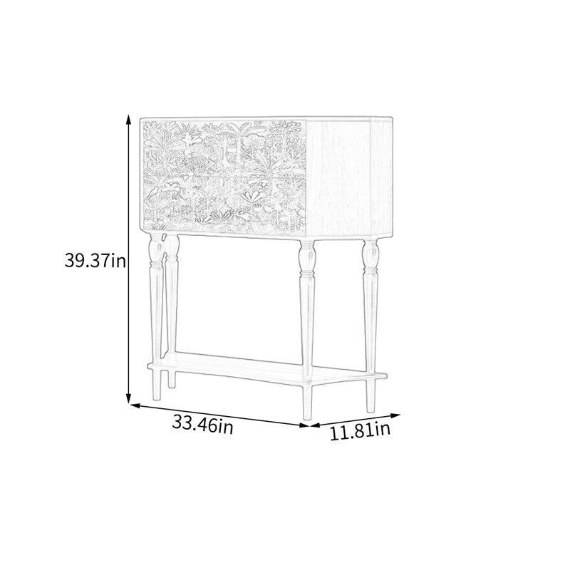 Armoire en bois de noyer massif avec rangement spacieux, Noyer