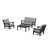 Coussin gris brume / structure noire