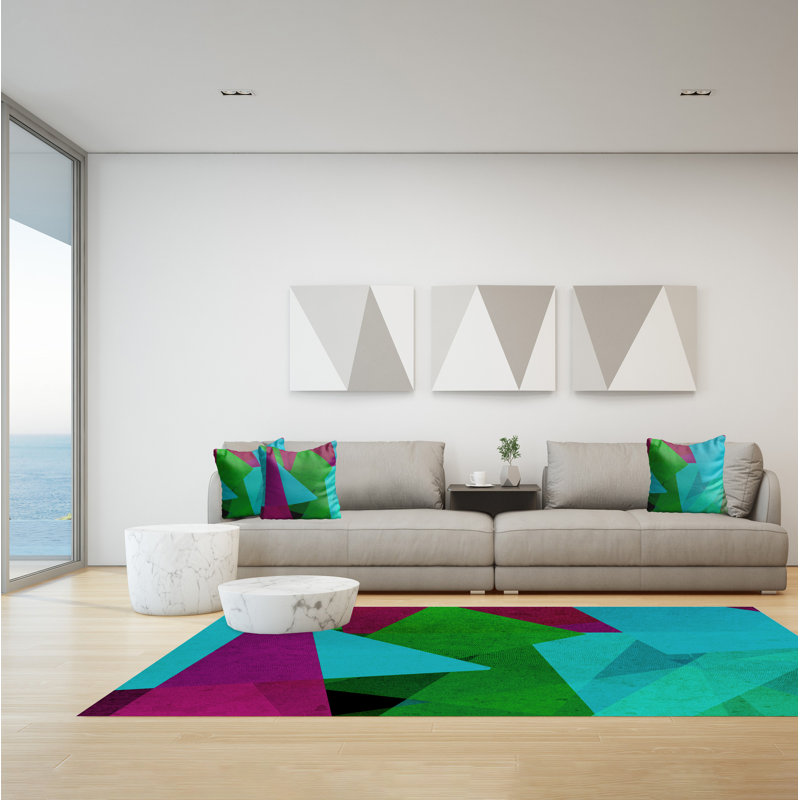 Bainton Geometric Indoor / Outdoor Area Rug, Rectangle 140 x 200cm