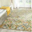 Tapis beige / bleu noué à la main Ferrera-1487826473
