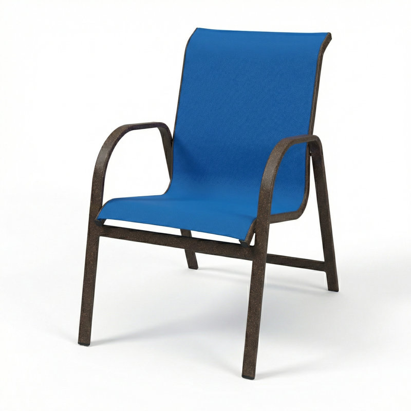 Chaise avec accoudoirs, Écharpe bleu royal / Greco