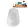 67" Streamline Soaking Matte White Freestanding Tub and Tray With Internal Drain