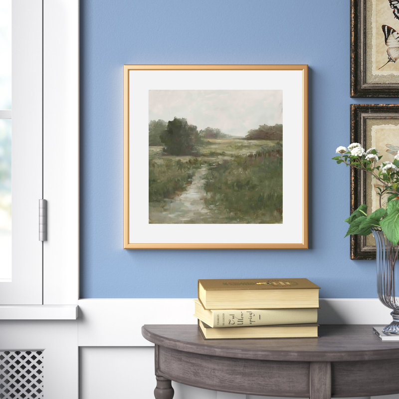 " Tranquil Fen I " by Ethan Harper Painting Print, Espresso, 32"H x 48"W