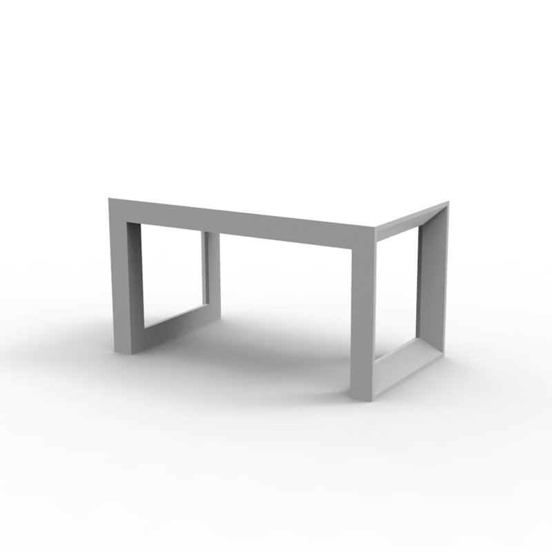 Banc de pique-nique en polyéthylène Frame, Blanc