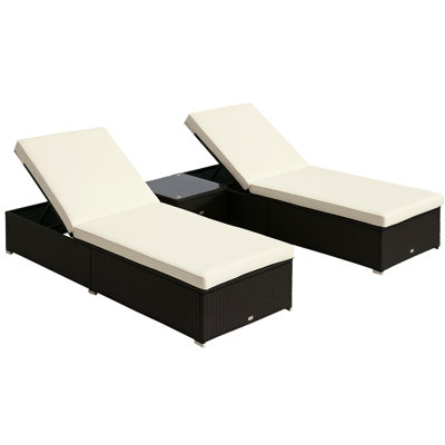 Ventura Single Chaise with Cushions and with Table