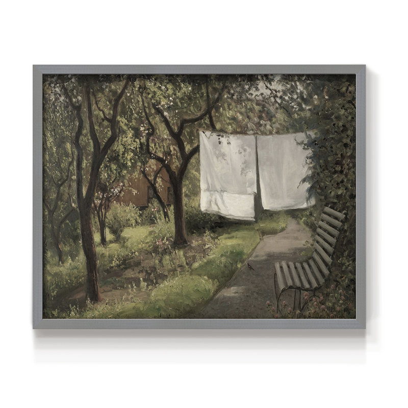Paysages rétro-Cccxi-impression encadrée - réversible, H 8 po x l 10 po, Gris