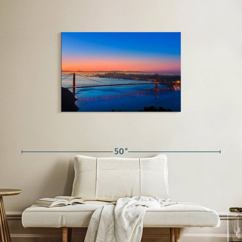 Lilie Golden Gate Bridge Nightfall, H 24 po x l 36 po