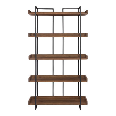 Bookshelf, Wooden, Iron Frame