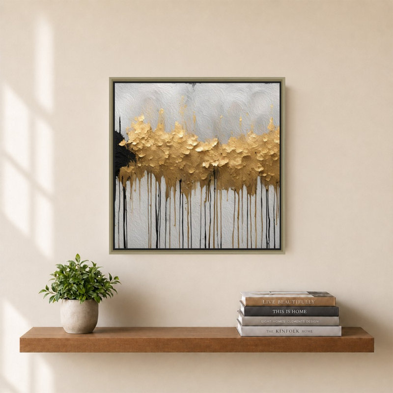 «Isaiah 60: 1 Arise Shine» par Mark Lawrence, reproduction, H 21,5 po x l 21,5 po x P 2 po, Cadre flottant, Champagne