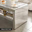 Table basse en miroir avec panneau en cristal miroir, table basse rectangulaire en verre avec espace de rangement à 2 niveaux pour le salon-511551808