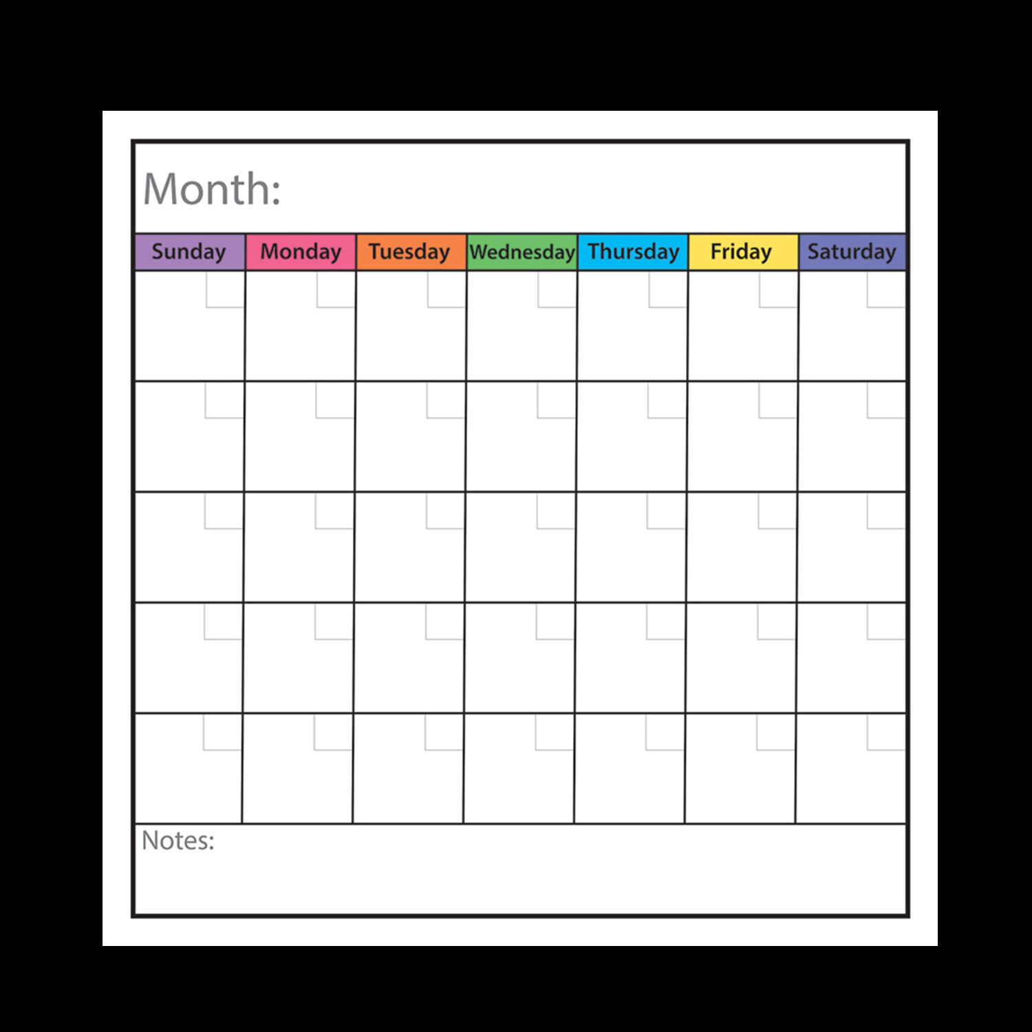 Geyer Instructional Products Low-Tac Peel and Stick Dry Erase Calendar ...