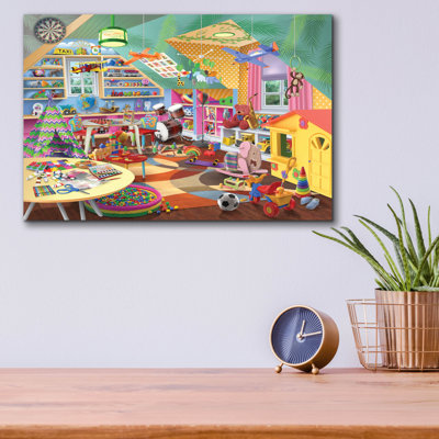 «Lets Play» par Bigelow, Epic Art, art mural en verre acrylique, 36 po x 24 po