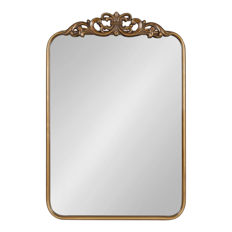 Hiciano Metal Rectangle Mirror, Gold