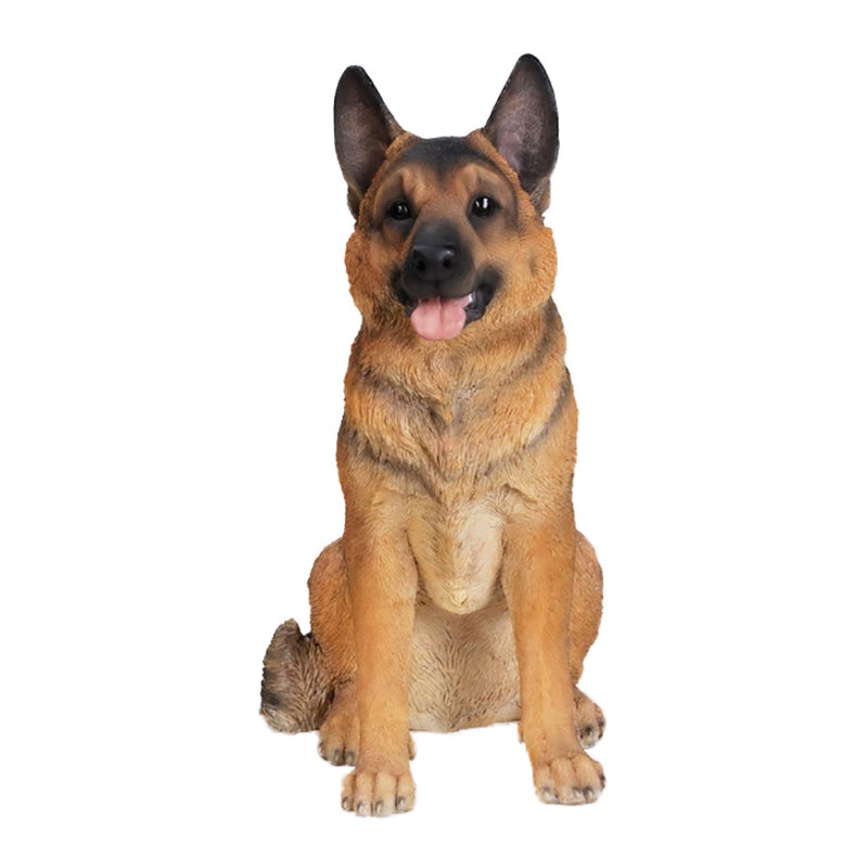 Sitting German Shepherd Statue, 22" H x 12" W x 19" D