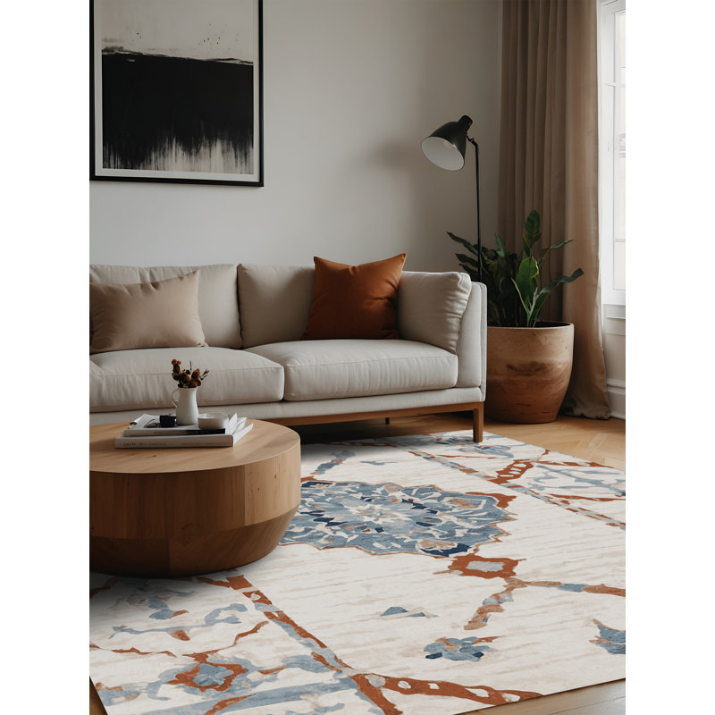 Machine Washable Gray Area Rug, Square 3'