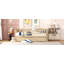 Lit de jour simple en bois avec couchette et garde-corps-124917628-124917630