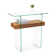 31.5'' Narrow Glass Console Table with Storage, Small Entryway Table with Natural Wood Shelves