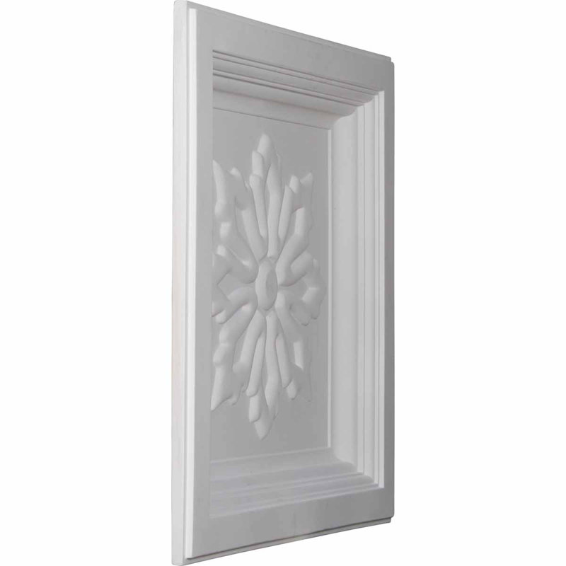 Tuile de plafond en polyuréthane gris à motif floral 2 pi x 2 pi Floral