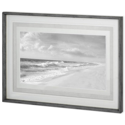 Hamptons V by James McLoughlin a Hand Embelished Textured Framed Art Print Matted under Glass